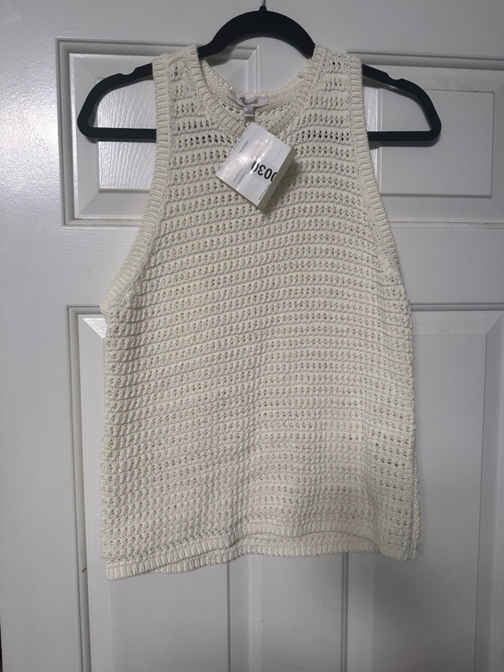 Madewell Cream Crochet Knit Tank